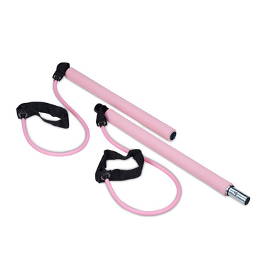 Relaxdays Pilates bar with resistance bands
