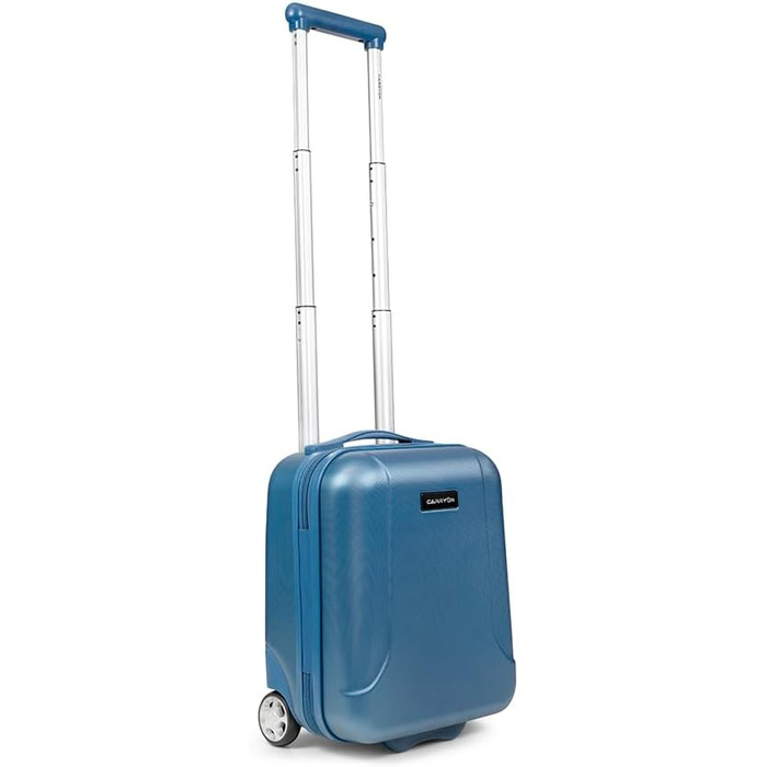 Чемодан ручної поклажі CarryOn Skyhopper з жорстким корпусом 55x35x20 см - Легкий ручний багаж TSA, подвійні колеса (Блакитний, Mini)