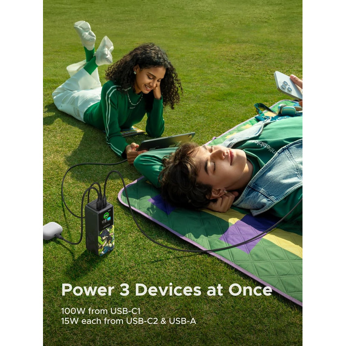 Powerbank UGREEN Nexode 20000mAh 130W з USB-C PD 3.0, цифровим дисплеєм, сумісний з iPhone, Galaxy, MacBook, Dell