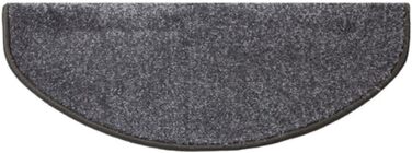 Casa Pura Non-Slip Stair Treads - 15 Piece Set | Soft Plush Carpet for Stairs | Half Round Design | Anti-Slip & Easy to Install | 65 x 23.5 x 1.3 cm