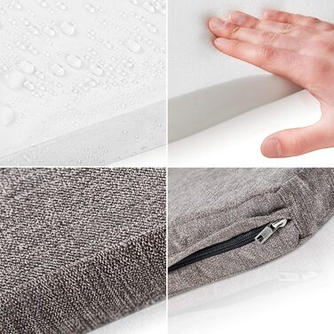 Ортопедична подушка для собак ONVAYA® з memory foam | сіра | розмір S | 62x44x5 см | миється до 95°C