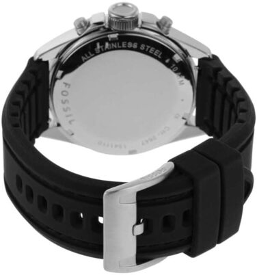 Годинник Fossil Decker для чоловіків, кварцовий хронограф з шкіряним ремінцем (чорний та сірий)