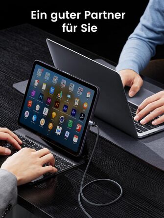 Кабель USB-C на USB-C UGREEN 60W PD 3.0, 1.0 м (1 м), сумісний з iPhone, Galaxy, MacBook, iPad, Pixel
