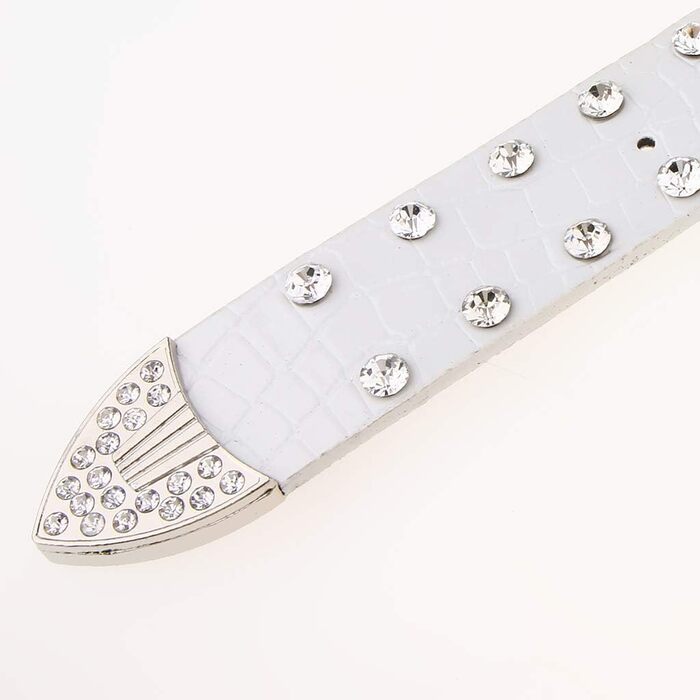 Жіночий пояс Fenteer з стразами, джинсовий, шкіряний, 3,5 см