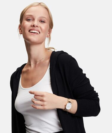 Жіночий годинник Tamaris з мікросітчатим ремінком зі сталі та сердечком (Золотий мікросітка / Сердечко)