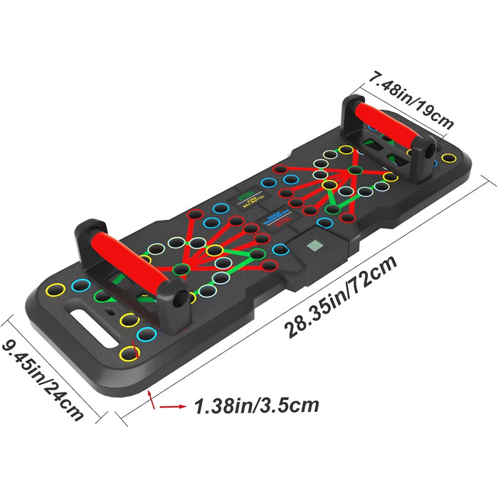 CRAZYROPE Foldable 41-in-1 Push-Up Board with Counter, Wide Push-Up Board with Grips for Muscle Training and Strength Training, 41 Combination Positions Countable Model with Resistance Bands