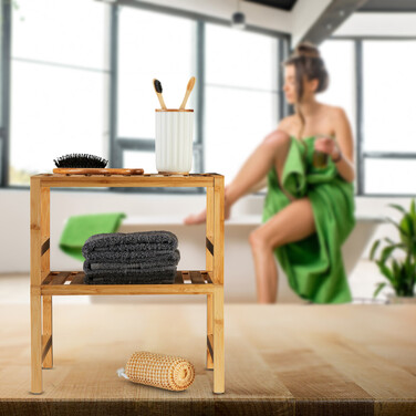 Relaxdays Bamboo Shelf Insert, 2-Piece Set
