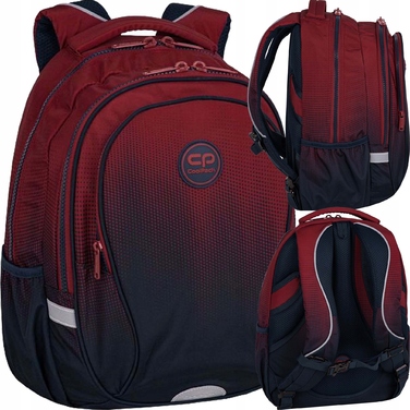Багатовідсінковий шкільний рюкзак CoolPack, 21 л (червоний, синій)