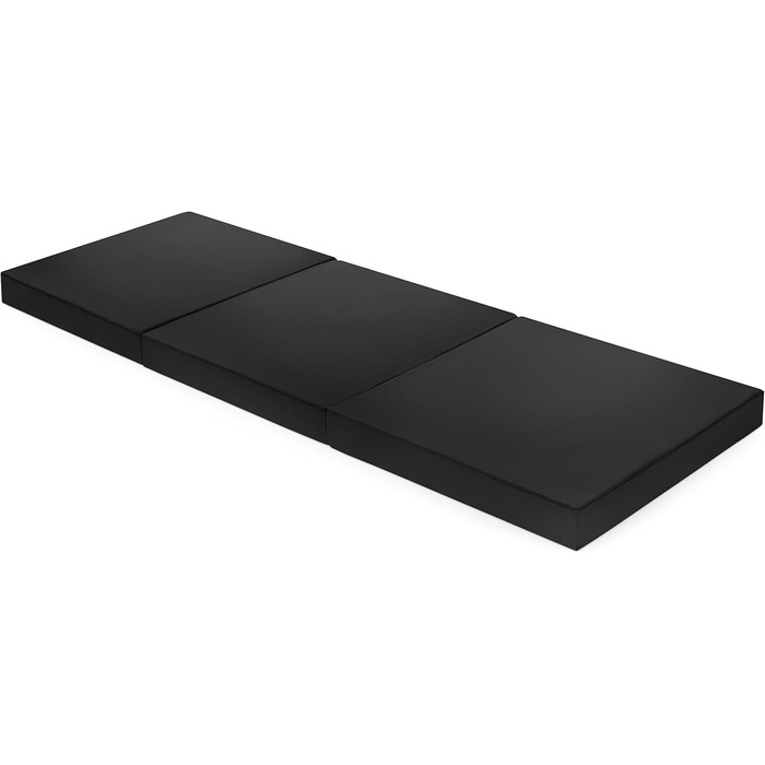 Складаний гостьовий матрац Dreamstar Easy Night, 60x190 см, 7 см, чорний, 3-секційний, Оеко-Текс, для сну, випробування 30 ночей