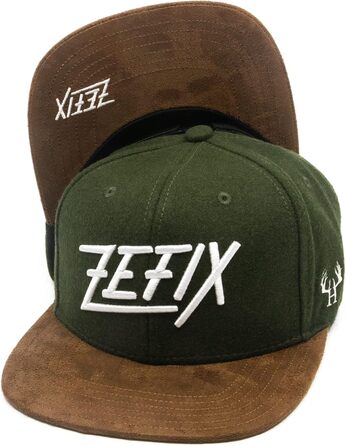 Кепка Snapback Bayerisches Zefix з фетру, темно-зелена, універсальний розмір