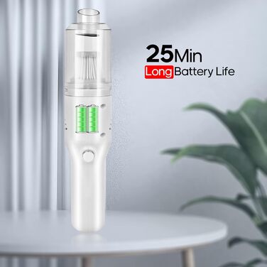 Акумуляторний портативний ручний пилосос Suloea, USB, для авто та дому, легкий, бездротовий, білий
