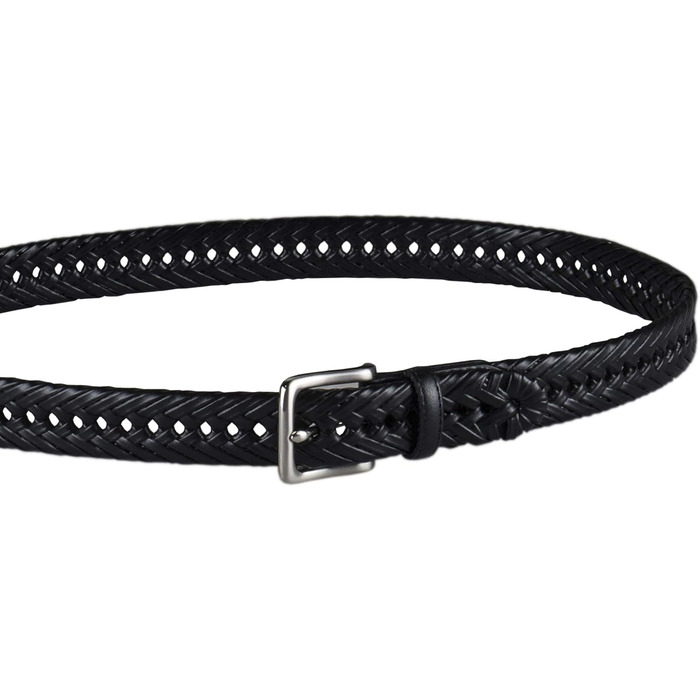 Чоловічий шкіряний ремінь Tommy Hilfiger, плетіння, чорний, розмір M
