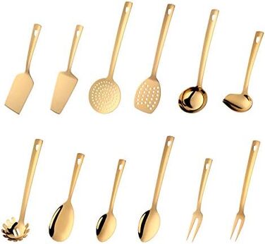 Набір кухонних аксесуарів 12 шт. з нержавіючої сталі - кухонний інвентар, посуд, інструменти для кухні