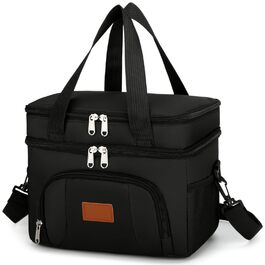 Термосумка JANSBEN для 12 банок: компактна, ізольована, з 6 відділеннями (чорна)