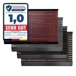 Килимок для вхідних дверей Floordirekt Power Brush 40 x 60 см, сірий — грязезахисний килимок для вулиці та приміщення