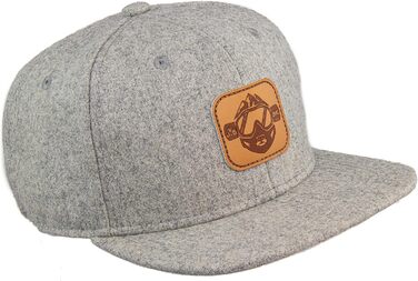 Кепка бейсболка Jumping Bird • Знімна кепка-снуд • Фетр, унісекс, сірий • Легко миється