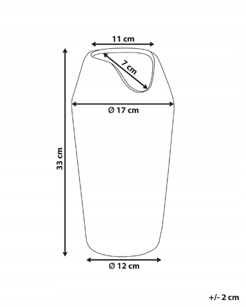 Керамічна ваза Beliani, 17 x 33 см