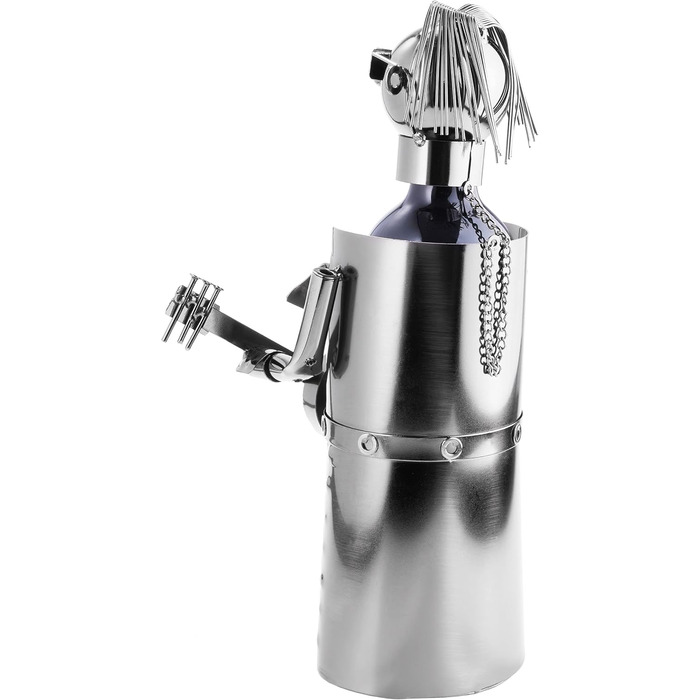 BRUBAKER Bottle Holder Rockstar Guitar Metal Sculpture Gift with Gift Card
