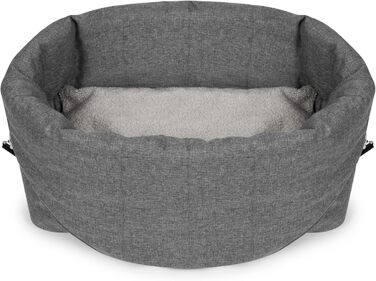 Сумка-переноска для собак та котів Petsen 3в1 – автокрісло, переноска, сумка – ручної роботи в ЄС – з подушкою (сіра)