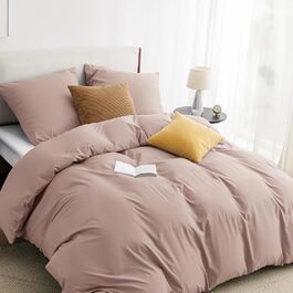 Комплект постільної білизни BEDSURE 135x200 2шт: ковдра 135x200 см, наволочка 80x80 см, Adobe Rose, мікрофібра, поліестер, з блискавкою, ÖKO-TEX