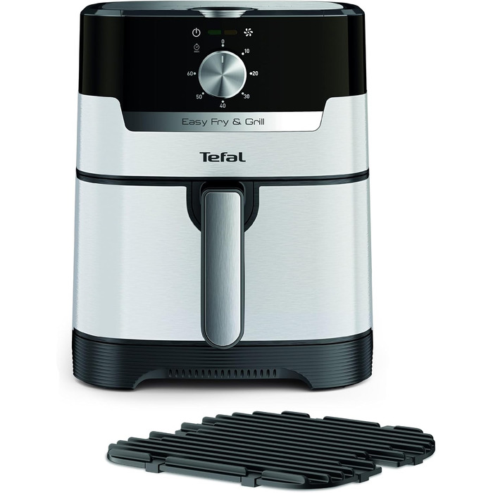 Аерофритюрниця Tefal EY501A Easy Fry & Grill 4,2 л, 2-в-1, технологія Extra Crisp, енергозберігаюча, таймер, гриль, біла