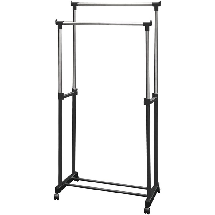 Home Vida Clothes Rack, Double Clothes Rail, Adjustable, Silver
