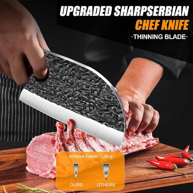 Набір ножів кухонних MDHAND 14 предметів з чохлом, сталь High Carbon, для м'яса, риби, кухні, кемпінгу, BBQ