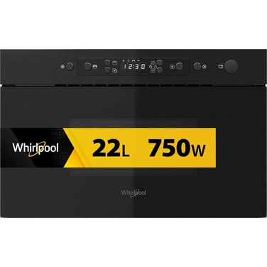 Вбудована мікрохвильова піч Whirlpool MBNA920B, чорна, 750 Вт, 22 л, з грилем