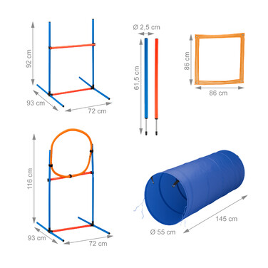 Relaxdays Agility Set for Dogs