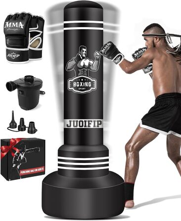 Боксерський мішок JUOIFIP 180см з рукавичками та насосом для MMA, Муай Тай, фітнесу. A-стиль