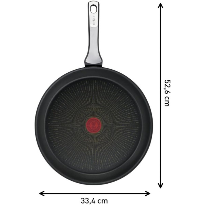 Сковорода Tefal Unlimited On 32 см індукційна з антипригарним покриттям Titanium, з індикатором нагріву Thermo-Signal, для всіх типів плит, чорна G25908