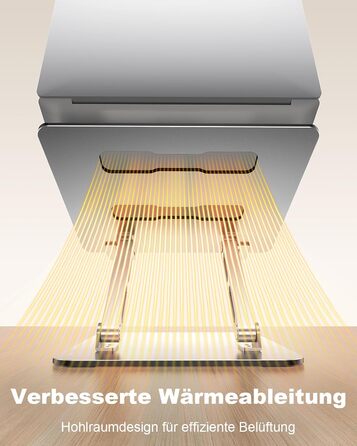 Підставка для ноутбука Babacom з охолодженням, регульована по висоті, ергономічна, складна, для MacBook Air/Pro (10-16 дюймів)