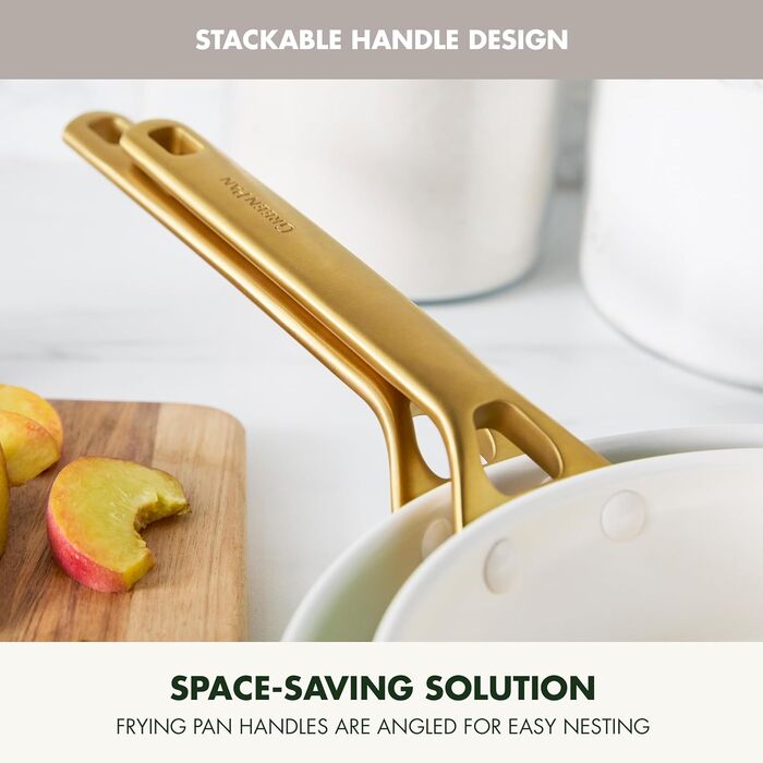 GreenPan Reserve Pro сковорода з антипригарним покриттям, 20.3 см, кераміка, не містить PFAS, нержавіюча сталь, для духовки та посудомийної машини, колір Гляцієво-блакитний