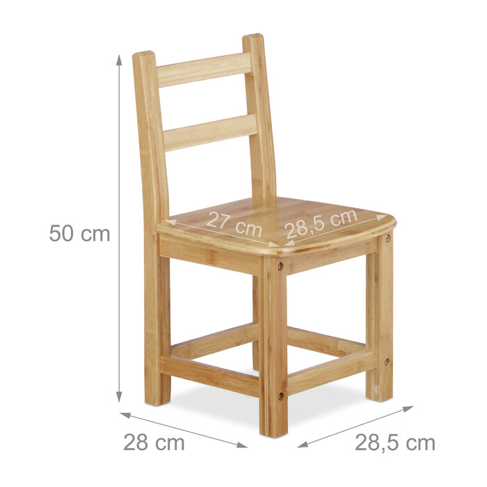 Relaxdays Kids' Chair RUSTICO Natural