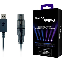 SoundSwitch Control One: Професійний DMX контролер освітлення для DJ з 3 місяцями доступу до програмного забезпечення SoundSwitch, підтримка DMX та Phillips Hue (Micro DMX, чорний)