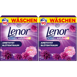Пральний порошок Lenor Amethyst Blütentraum для прання білизни, 90 циклів (набір 2 шт)