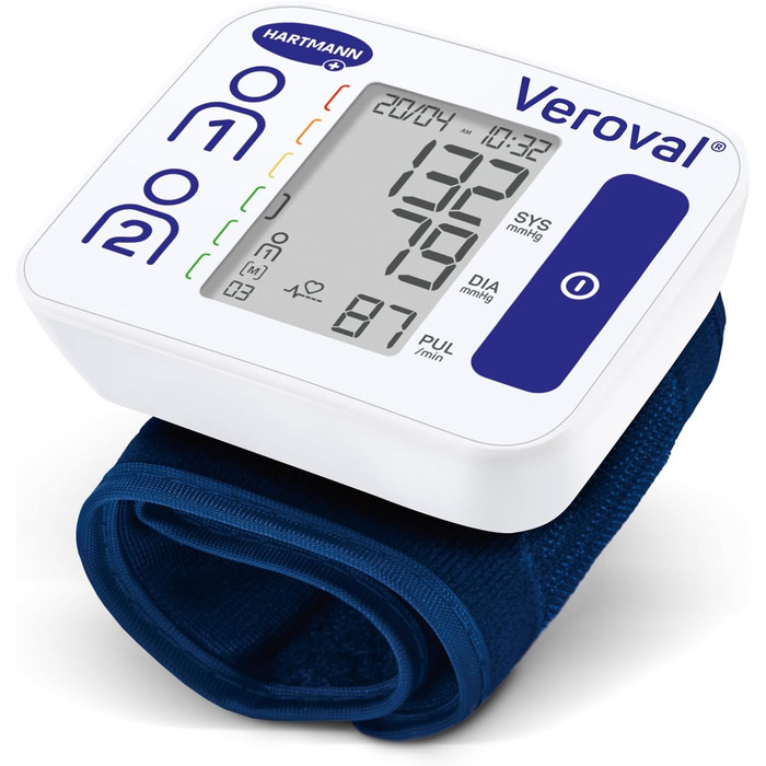 Вимірювач артеріального тиску Veroval Compact на зап'ясті - точний та швидкий, клінічно перевірений, визначає порушення серцевого ритму