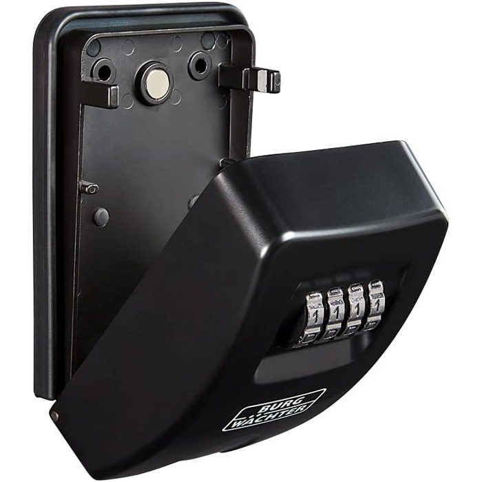 Ключниця-сейф Burg Wächter Key Safe 10 SB з 4-цифровим кодом для зовнішнього та внутрішнього встановлення, чорна