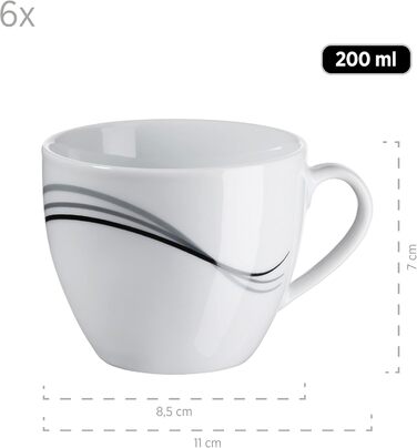 Набір посуду Maser Kombiservice, порцеляна TAJO, білий, 30 предметів, 40 x 60 x 40 см