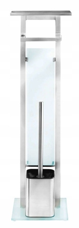 Підлоговий ершик для унітазу Wenko з металевим тримачем та контейнером