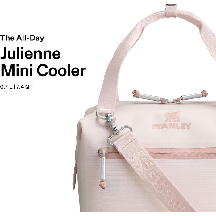 Термосумка Stanley 1913 All-Day Julienne Maxi 7.0L Rose Quartz - 100% перероблений поліестер, ручка для перенесення, сітчасті кишені