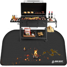 Стійка до вогню килимок для гриля, складана захисна підстилка для BBQ, силіконовий килимок з скловолокна, водонепроникний, 150x100 см