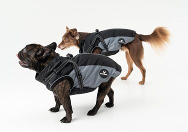 DOGOPAL Raincoat for Dogs with Integrated Harness – Waterproof Dog Raincoat, Windproof Dog Coat, Reflective Rain Jacket for Small & Large Dogs, High Visibility (Gray, #3)