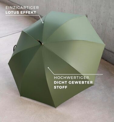 Sapor Design Umbrella Stick Umbrella Stormproof Auto-Open Windproof | XXL Large & Stable for 2 People Ladies & Gentlemen | Golf Umbrella Travel – 123 cm Ø Elegant Green - Classic