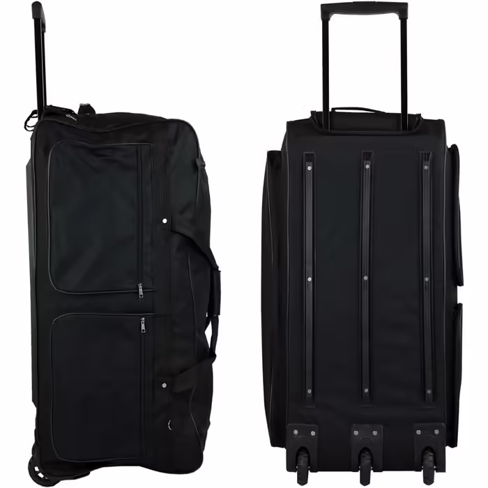 TW24 XXXL Trolley Bag 182L with 3 Wheels Black Suitcase Travel Bag Trolley