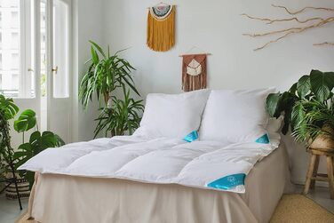 Ковдра Sandaro Home з гусячого пуху, стьобана, 100% натуральна, сертифікат Öko-Tex, 135x200 см, 1400 г