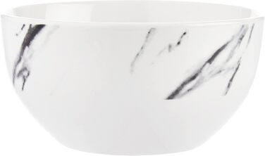 Набір посуду American Atelier Marble Coupe 16 предметів - Білий фарфоровий сервіз для вечері, обідні та десертні тарілки, чашки та піали. Ідеальний подарунок!