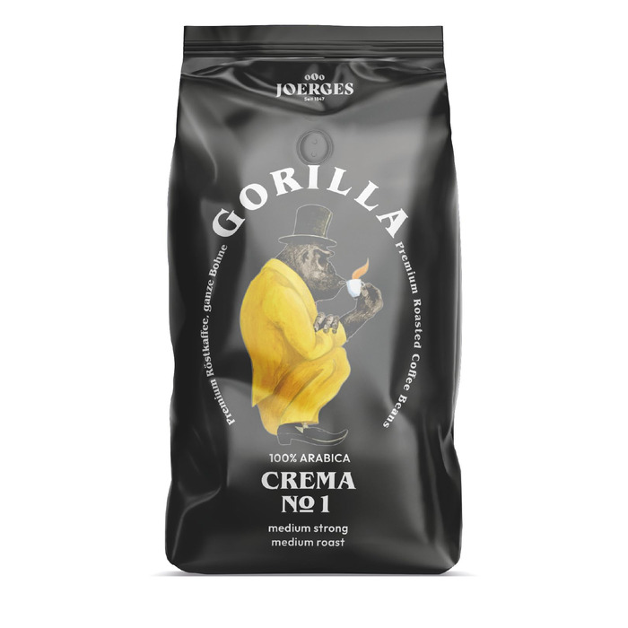 Кава в зернах Joerges Espresso Gorilla Crema No.1, темне обсмаження, 1 кг