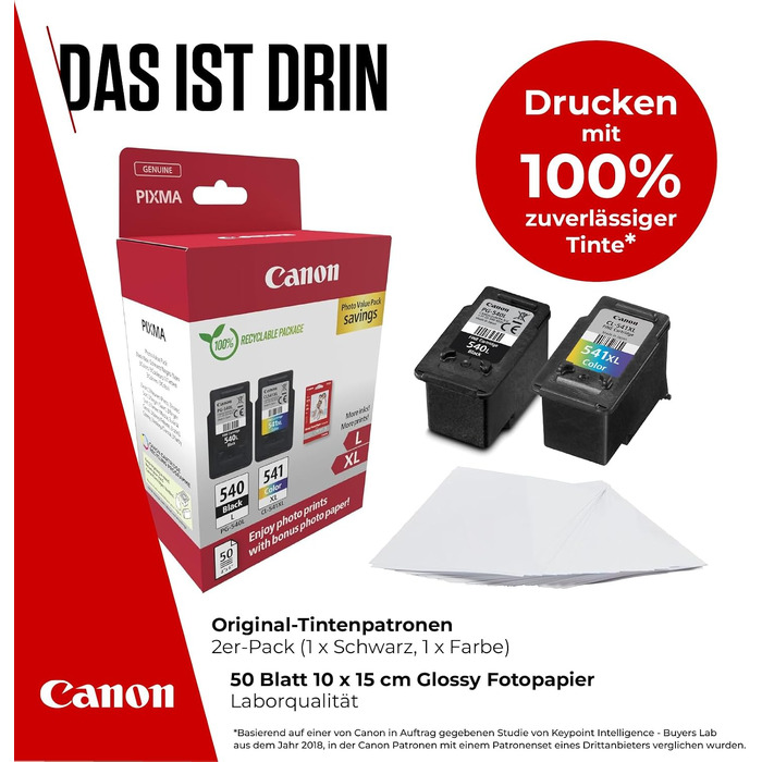 Комплект оригінальних картриджів Canon PG-540XL та CL-541XL FINE XL з фотопапером