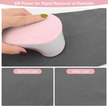 Електричний видальник ворсу для одягу та в'язаних виробів з USB-кабелем та 2 змінними лезами (рожевий)